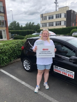 Well done Amber for passing in Sale on the 18/6/19
