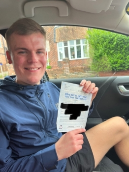 Well done to Callum for passing his test at Bolton on 1/8/23