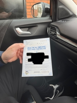 Congratulations to Cayle for passing his practical test first time at Cheetham Hill on 13/3/23.
