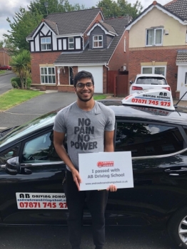 Congratulations go to Denzil for passing his practical test first time at Sale on 17/7/19.