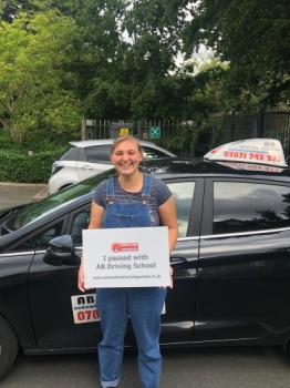 Well done Faye who passed her test on 8/8/19 at Sale with just 3 faults.