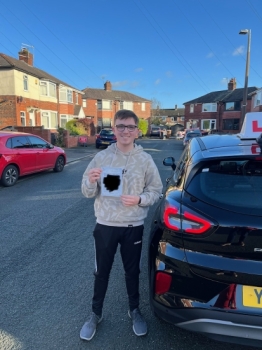 Well done to Finlay for passing first time at Bolton on 25/11/22.