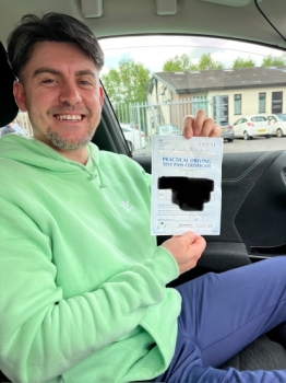Congratulations to Grzegorz for passing his practical test first time at Cheetham Hill on 17/5/23 with only 3 driver faults.