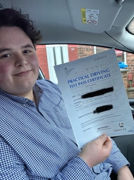Well done to Sam for passing first time at Cheetham Hill on 22/1/20