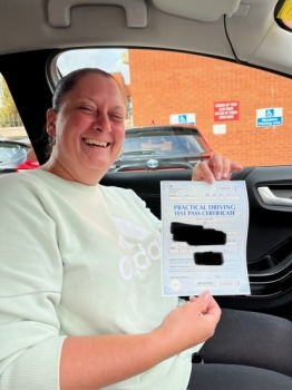 Congratulations to Simone for passing her practical test at Cheetham Hill on 19th July 2023.