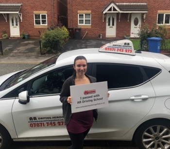 Congratulations to Sophie for passing her practical test at Cheetham Hill with just 2 faults on 25/9/19.