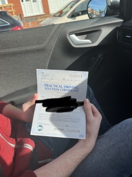 Very well done to Zack for passing at Atherton test centre on 1/3/22