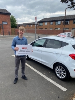 Well done to Lewis for passing his test at Sale with just one fault on 21/6/21.  Happy car hunting.