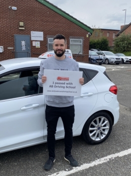 Well done to Alex for passing his practical test at Cheetham Hill on 28th April 2021.  A first time pass well deserved....