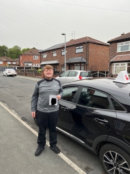 Well done to Daniel for passing his practical test first time at West Didsbury on 28/9/23.