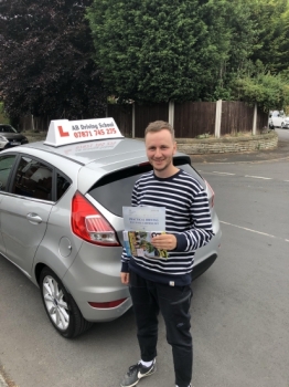 Well done to Michael for passing his practical test in Cheetham Hill.